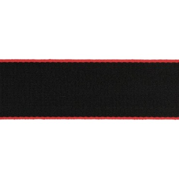 Red Edged Black Seat Belt Webbing