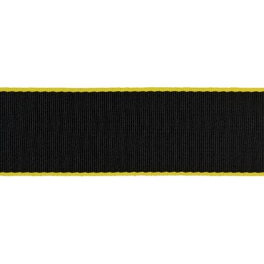 Yellow Edged Black Seat Belt Webbing