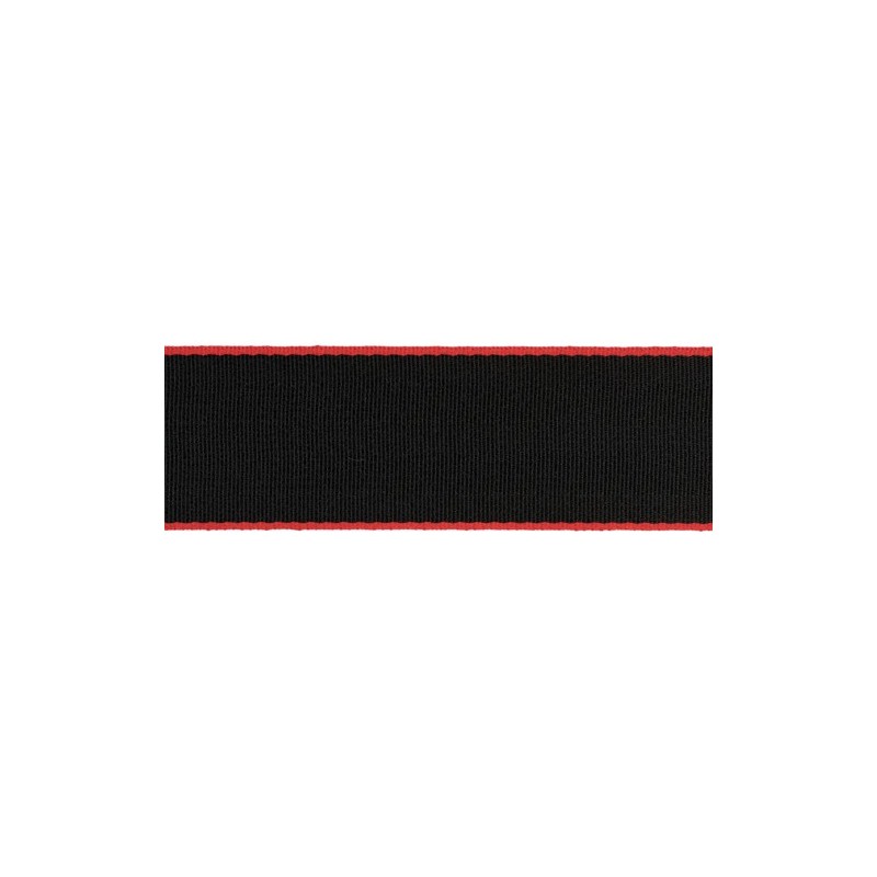 Red Edged Black Seat Belt Webbing